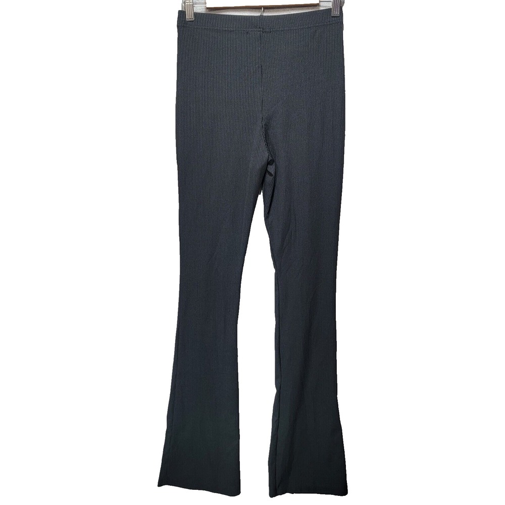 Topshop Flare Leg Pants Womens 6 Pull On Stretchy Comfort Fairy Whimsigoth Black